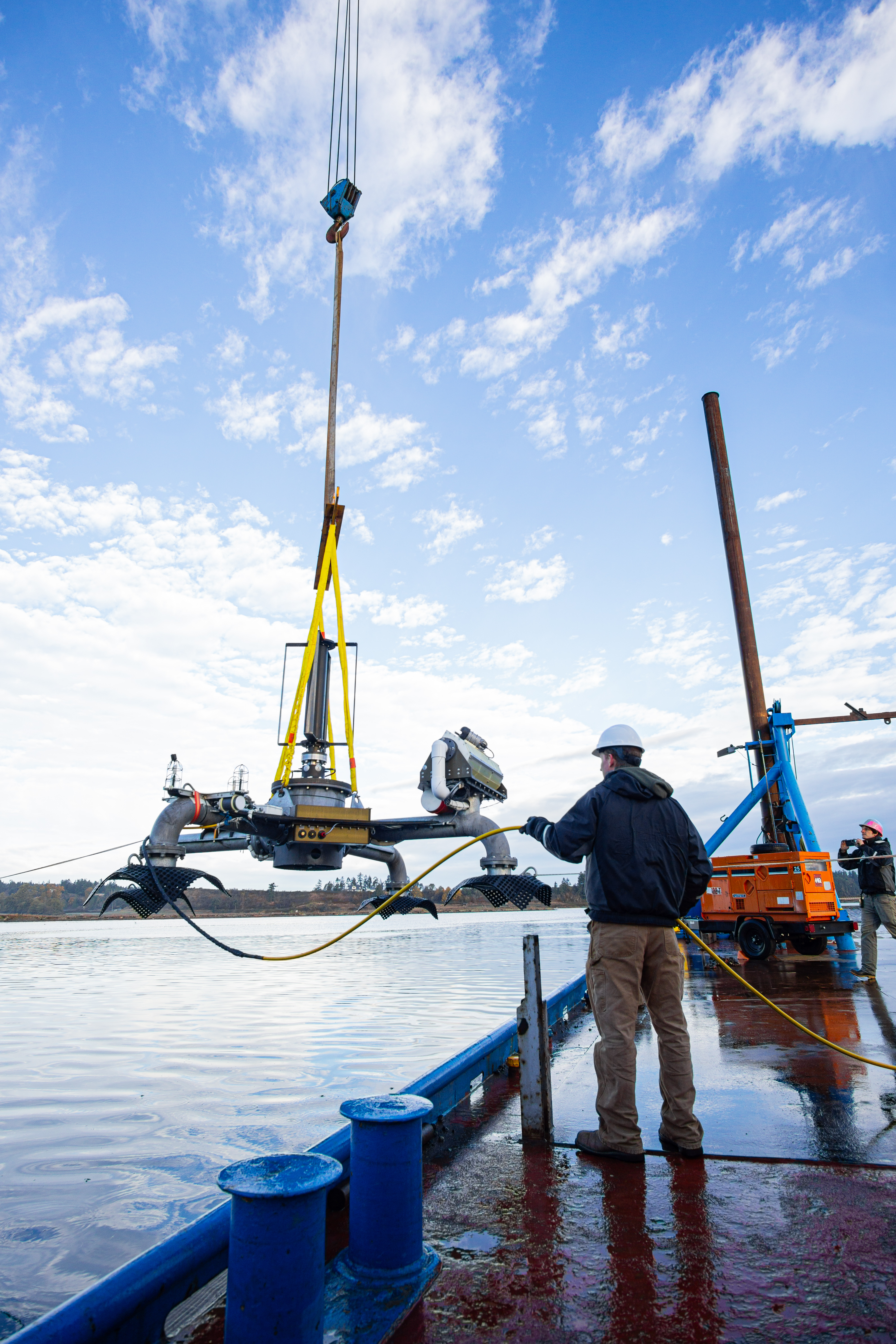 Deployment of the Turbine Lander in Sequim Bay.