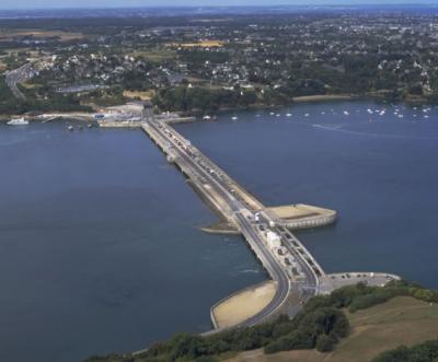 Tidal Barrage Arial Shot