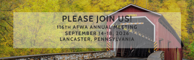 A flyer containing information about the 116th AFWA conference.