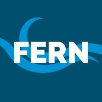 The word "FERN" on a blue background.