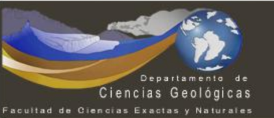 Departamente de Ciencias Geologicas Facultad de Ciencias Exactas y Naturales Image: A globe with mountains coming out of it.