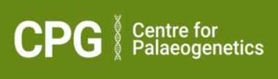 The image displays the organization CPG and Center for Palaeogenetics