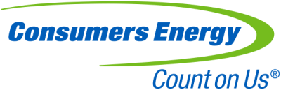 This image displays the words "Consumers Energy Count on Us"