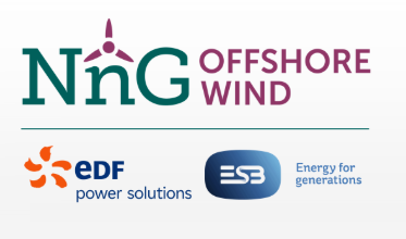 NnG with a turbine above and offshore wind written on the right above EDF power solutions and Energy for generations