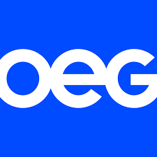 The image displays the words OEG