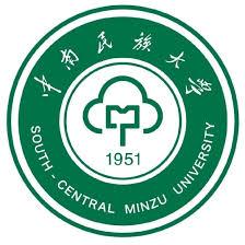 Circle with South-Central Minzu University written and a logo and 1951 in the middle