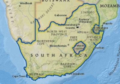 South Africa Country Outline