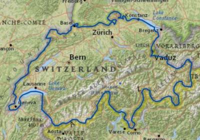 Switzerland Country Outline