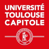 The logo of University of Toulouse Capitole is red with a white circle near the bottom.