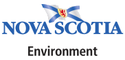 The image displays the Nova Scotia flag and the words "Nova Scotia Environment"